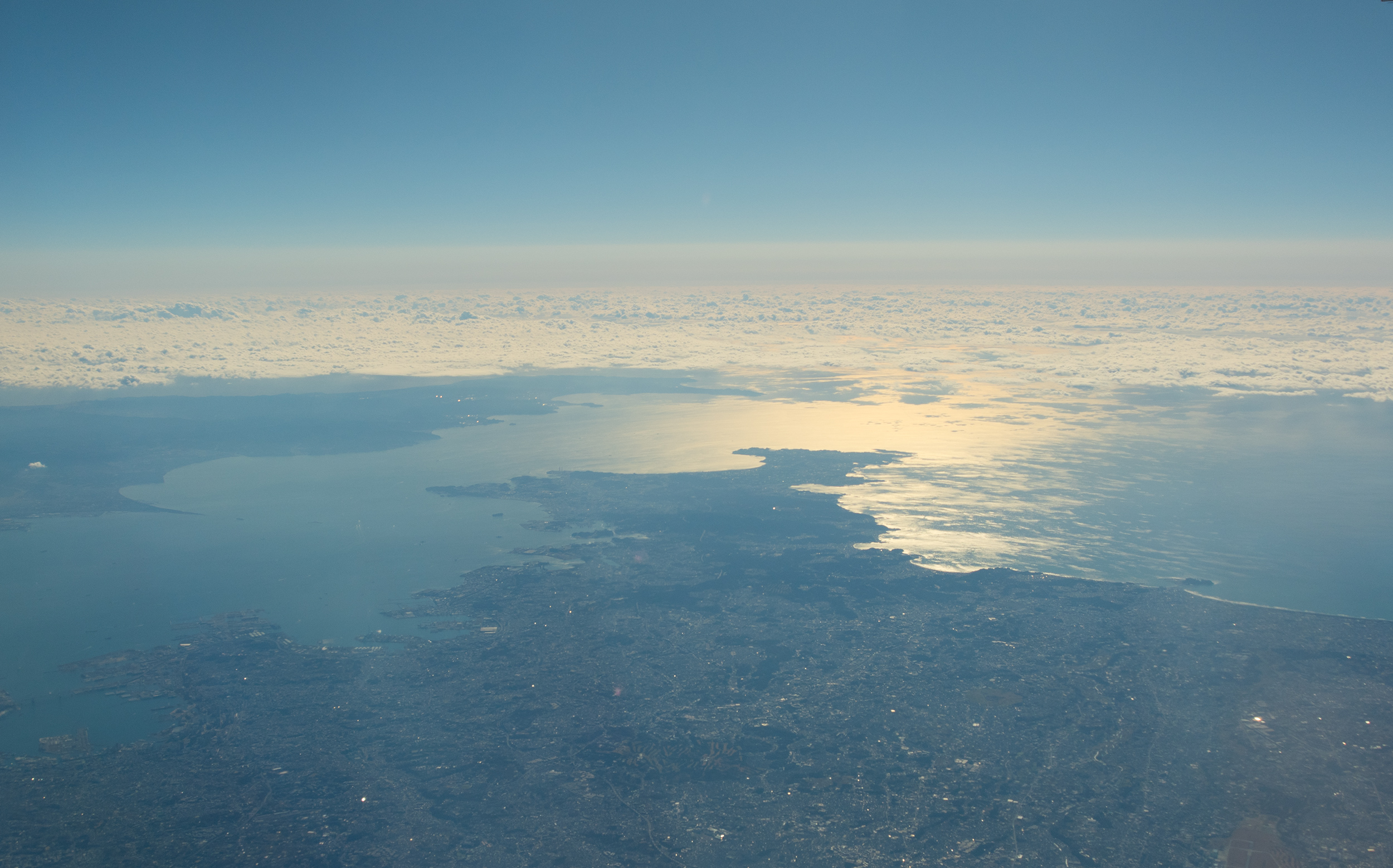 飛行機からの風景：三浦半島